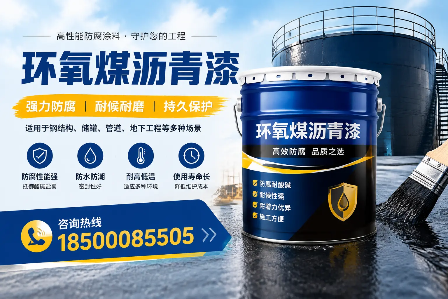 环氧煤沥青漆在工业中的应用，儋州企业的选择